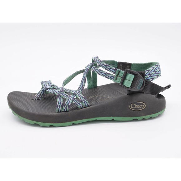Chaco ZX2 Womens 8 Sandals Strappy Green Toe Ring Sport Slingback Vibram Sole - Picture 2 of 10